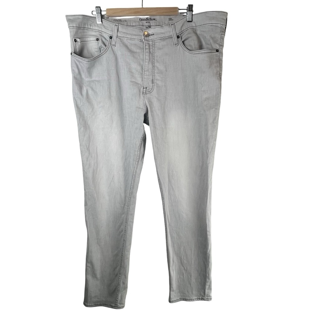 Goodfellow & Co Mens Skinny Total Flex Light Wash Blue Jeans 40x32‎